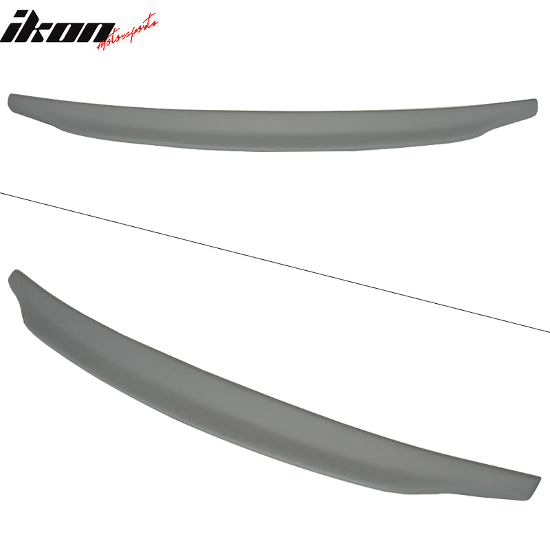 IKON MOTORSPORTS, Trunk Spoiler Compatible With 2009-2016 Audi A4 B8 Sedan, C style Rear Spoiler Wing Lip PU, 2010 2011 2012 2013 2014 2015