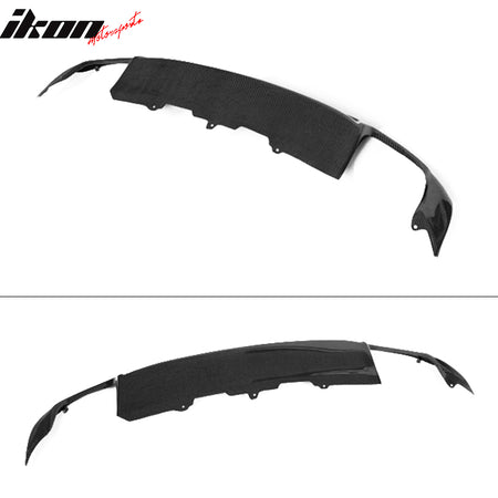 IKON MOTORSPORTS, Rear Diffuser Compatible With 2008-2012 Audi A5 B8 Coupe , Matte Carbon Fiber + FRP O Style Rear Bumper Lip Spoiler Wing, 2009 2010 2011