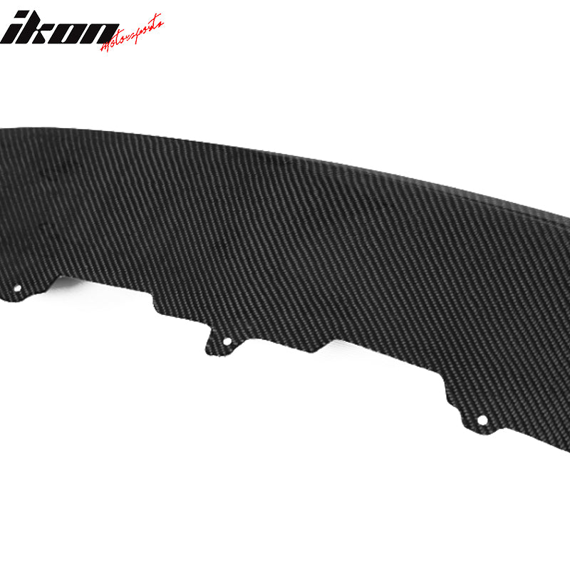 IKON MOTORSPORTS, Rear Diffuser Compatible With 2008-2012 Audi A5 B8 Coupe , Matte Carbon Fiber + FRP O Style Rear Bumper Lip Spoiler Wing, 2009 2010 2011