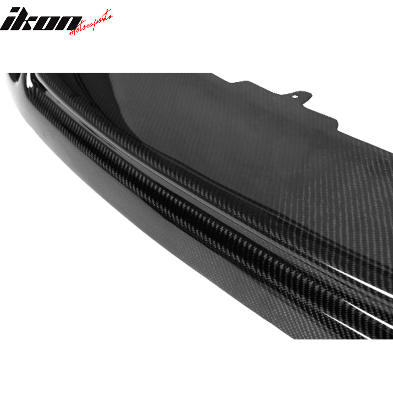 IKON MOTORSPORTS, Rear Diffuser Compatible With 2008-2012 Audi A5 B8 Coupe , Matte Carbon Fiber + FRP O Style Rear Bumper Lip Spoiler Wing, 2009 2010 2011