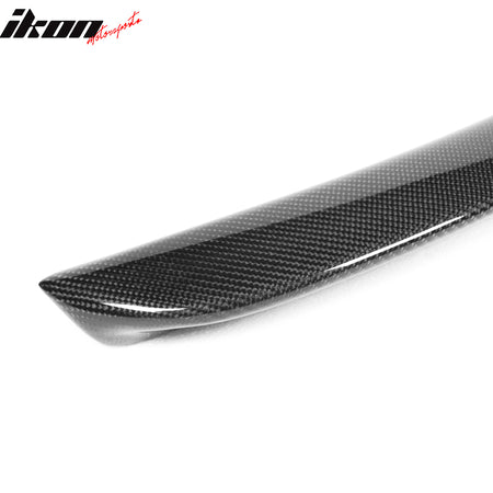 IKON MOTORSPORTS, Trunk Spoiler Compatible With 2001-2007 Mercedes-Benz C-Class W203 Sedan , Matte Carbon Fiber + FRP AMG Style Rear Spoiler Wing, 2002 2003 2004 2005 2006