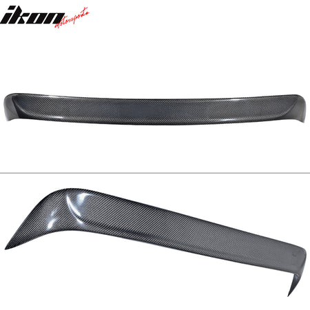 IKON MOTORSPORTS, Roof Spoiler Compatible With 2015-2020 Mercedes-Benz C Class W205 C63 AMG C20180 C200 C250 C300 Sedan , Matte Carbon Fiber + FRP Factory Style Rear Spoiler Wing, 2016 2017 2018 2019