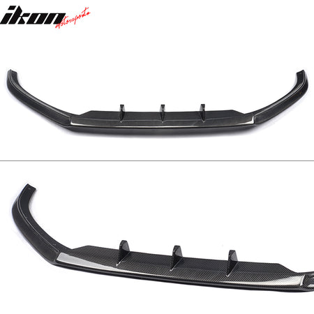 IKON MOTORSPORTS, Front Bumper Lip Compatible With 2013-2016 Audi S5 8V Coupe , Matte Carbon Fiber JC Style Front Lip Spoiler Wing Chin Splitter, 2014 2015