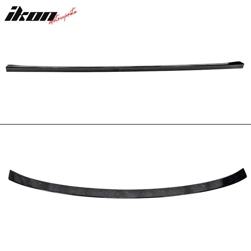 IKON MOTORSPORTS, Trunk Spoiler Compatible With 2015-2020 Mercedes-Benz C-Class W205 Sedan , Matte Forged Carbon Fiber ML Style Rear Spoiler Wing, 2016 2017 2018 2019