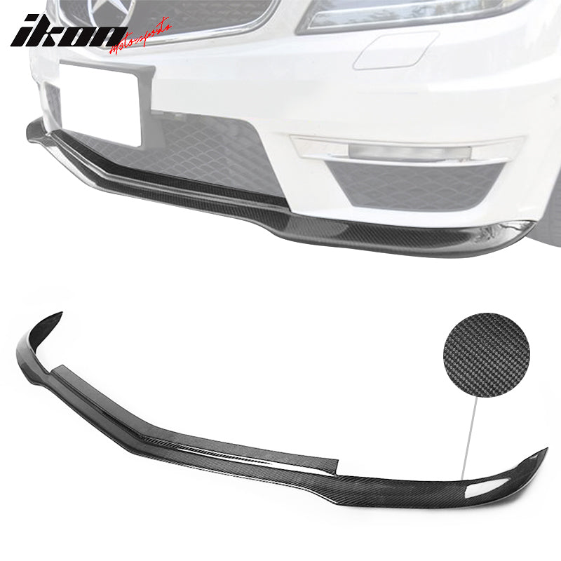 2012-2014 Benz C Class W204 MC Style Front Bumper Lip Carbon Fiber