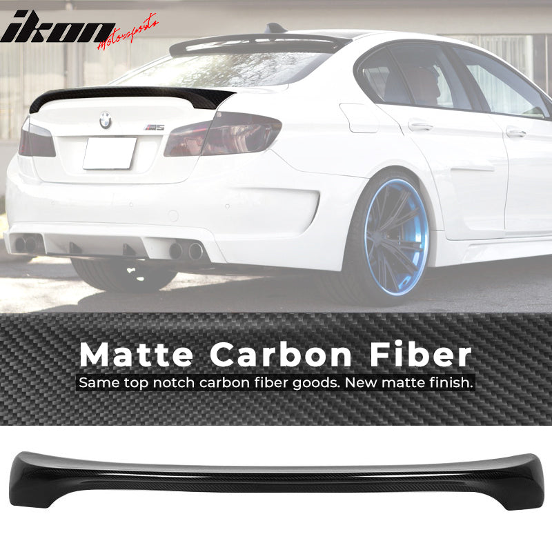 2011-2016 BMW 5Series F10 M5 HM Style Trunk Spoiler Matte Carbon Fiber