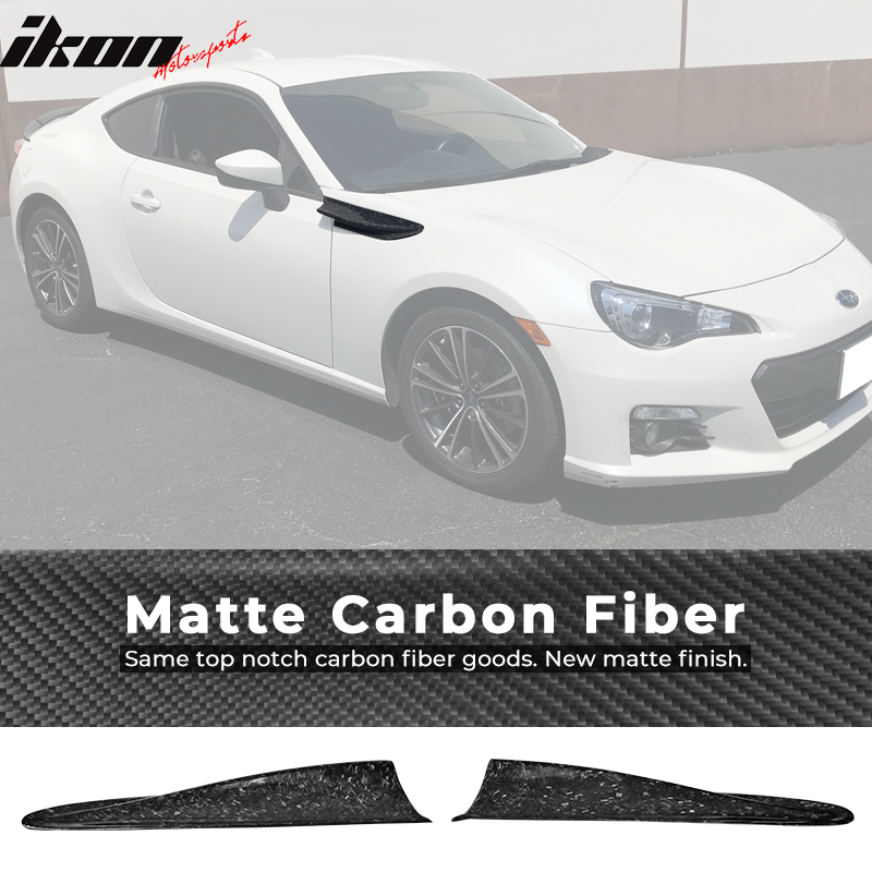 2013-2020 Scion FR-S T Style Side Fender Fin Matte Forged Carbon Fiber