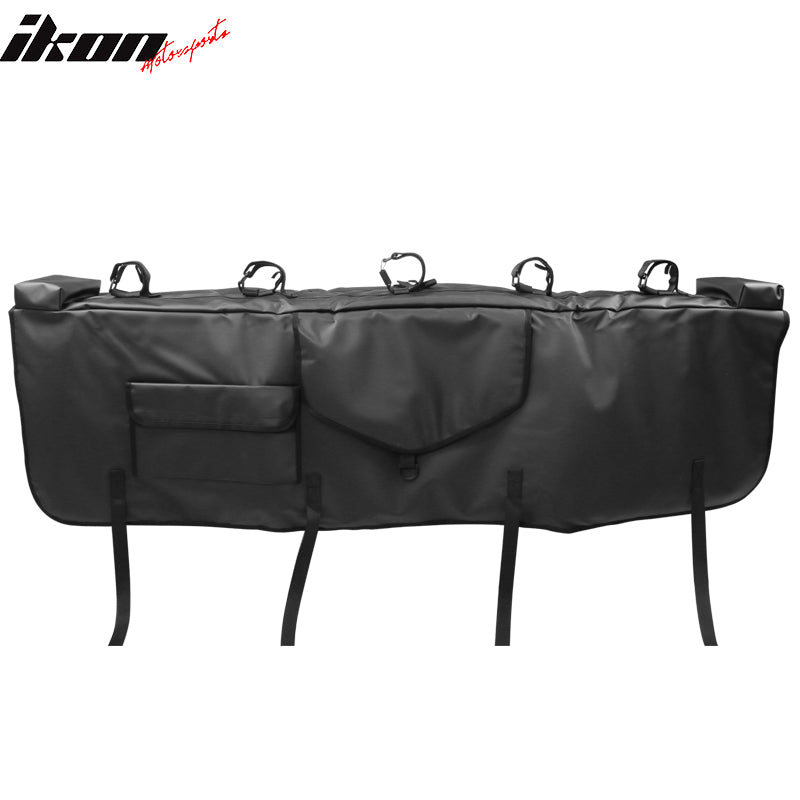 53 Inches Width Pickup Black PVC Tailgate Pad w/ 5-Bike Straps & 1 Tool Bag