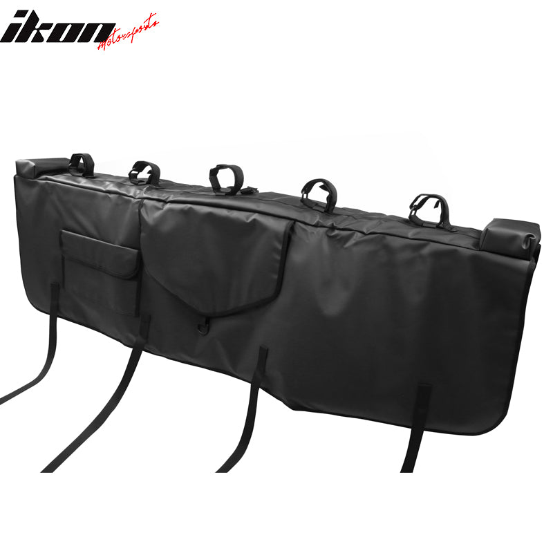 53 Inches Width Pickup Black PVC Tailgate Pad w/ 5-Bike Straps & 1 Tool Bag