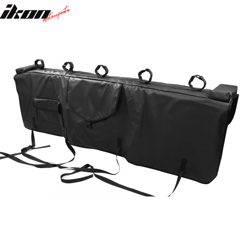 60" Pickup Truck Bed Tailgate Cover Pad Shuttle Protective Mat w/ 5 Bike Racks