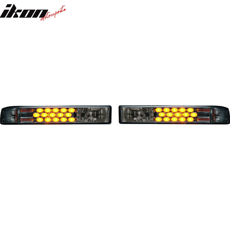 1998-2004 Chevrolet S10 & Blazer Smoke LED Front Bumper Parking Lights