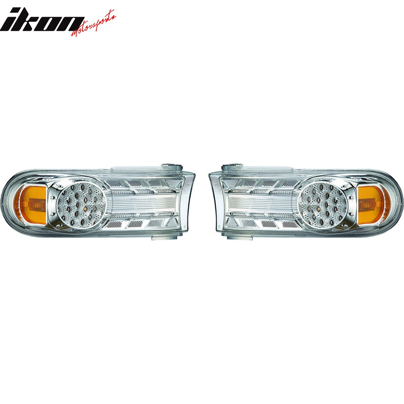 2007-2014 Toyota Fj Cruiser Chrome LED Front Turn Signal Corner Lights