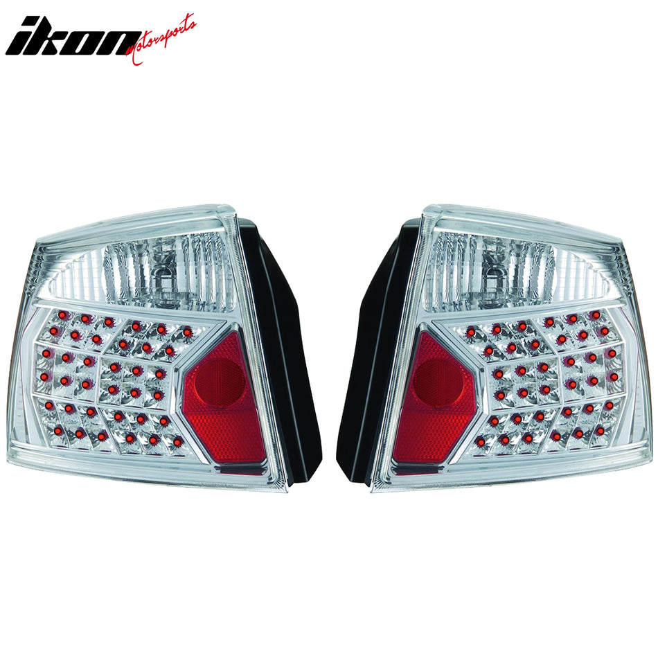 2005-2007 Charger Chrome Clear Lens LED Tail Lights Brake Lamp 2PCS