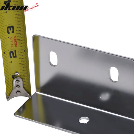 Universal Silver Brushed Aluminum Front License Plate Relocate Mounting Bracket