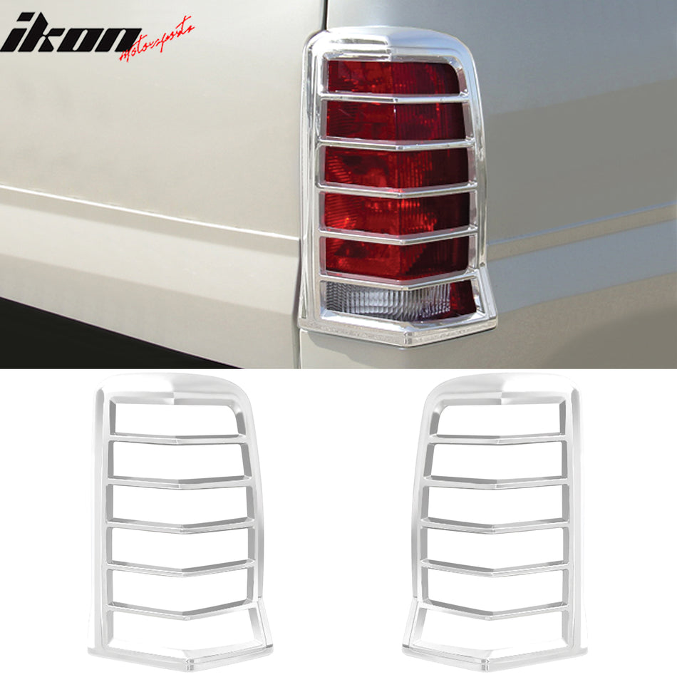 2002-2006 Cadillac Escalade Tail Light Bezel Cover Trim Chrome ABS 2PC