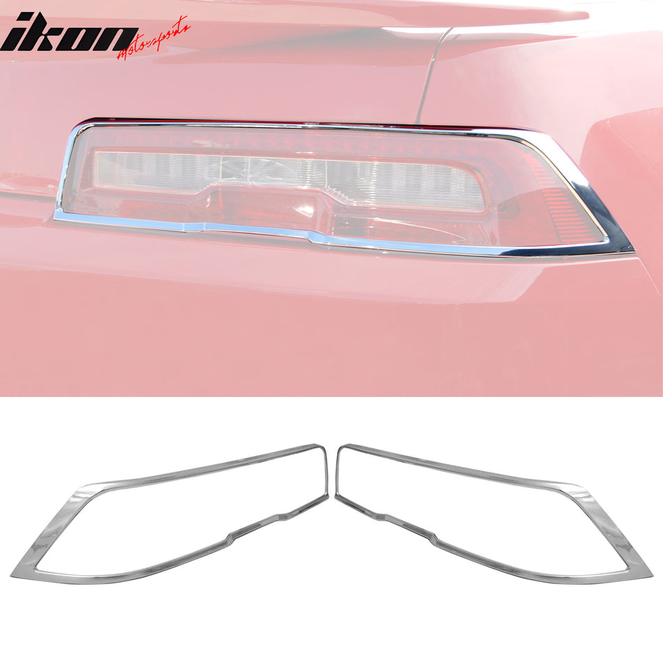 2014-2015 Chevrolet Camaro Tail Light Bezels Cover Trim Chrome ABS 2PC