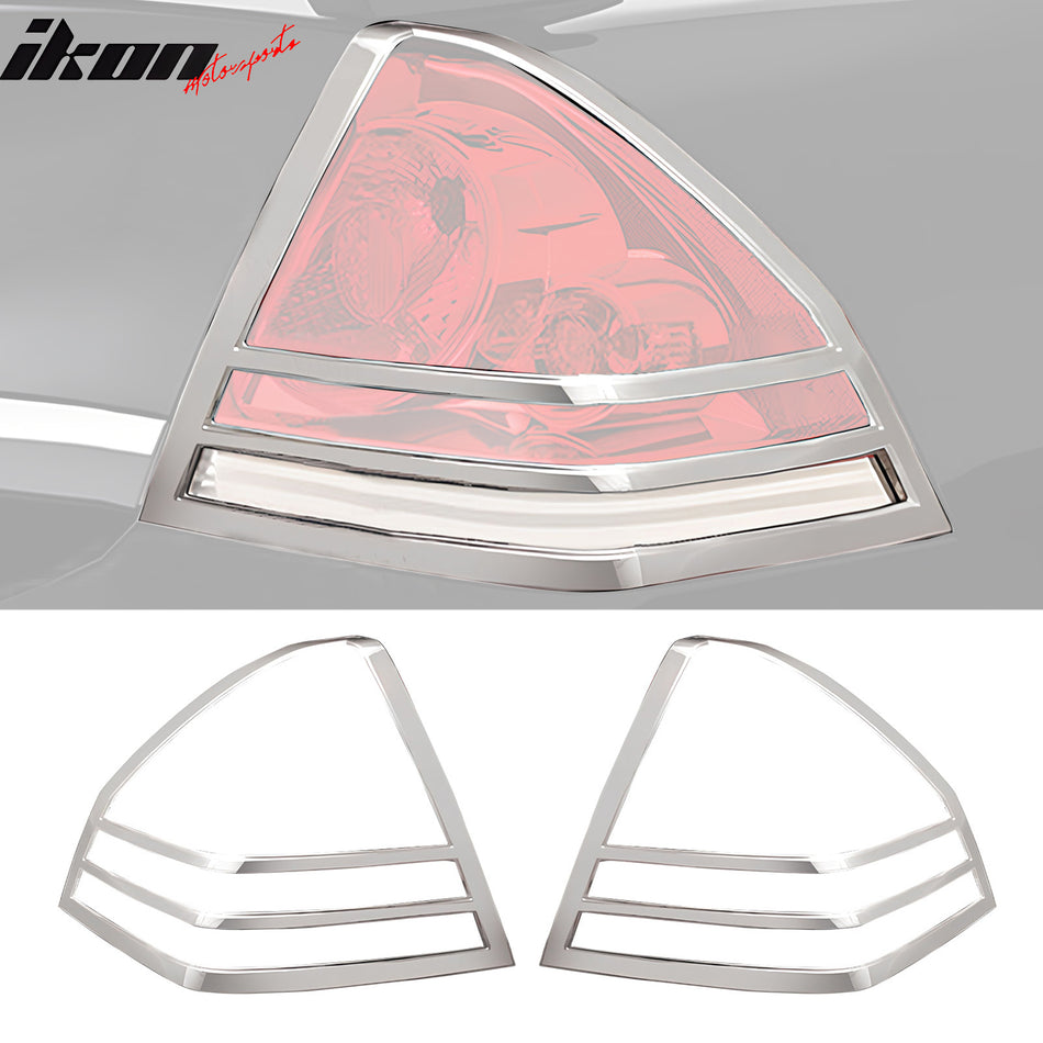 2006-2013 Chevrolet Impala Tail Light Bezels Cover Trim Chrome ABS 2PC