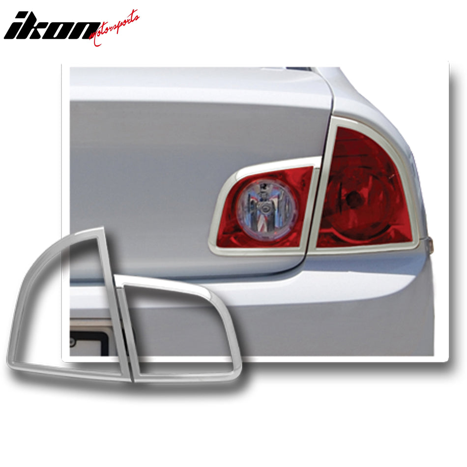 2008-2012 Chevrolet Malibu Chrome 4PCS Tail Lights Bezel Covers ABS