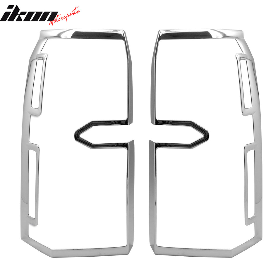 2015-2020 Chevrolet Suburban Chrome 2PCS Tail Lights Bezel Covers ABS