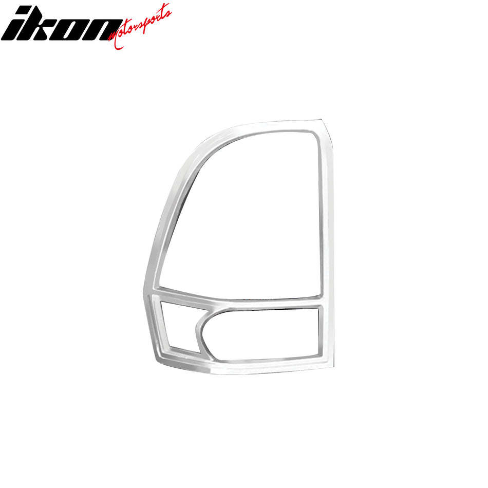 2002-2009 Chevrolet TrailBlazer Tail Light Bezels Trim Chrome ABS 2PCS