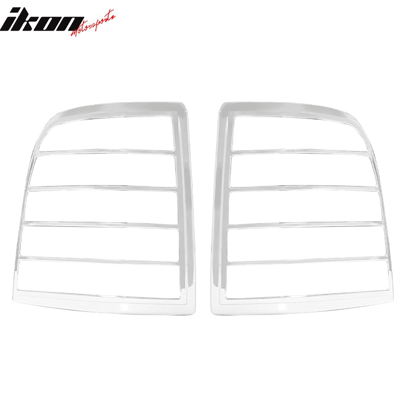 2002-2005 Ford Explorer Chrome 2PCS Rear Tail Lights Bezel Covers ABS