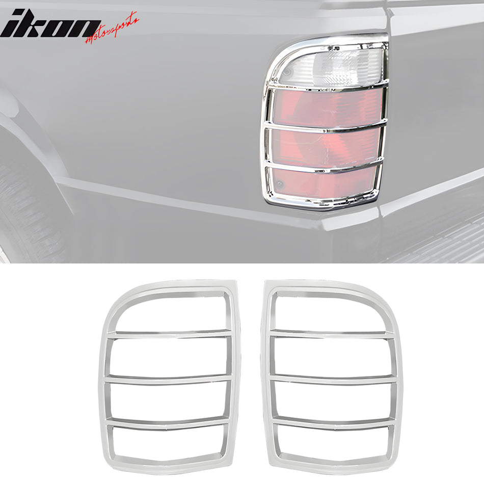 2002-2005 Ford Ranger Chrome 2PCS Rear Tail Lights Bezel Covers ABS