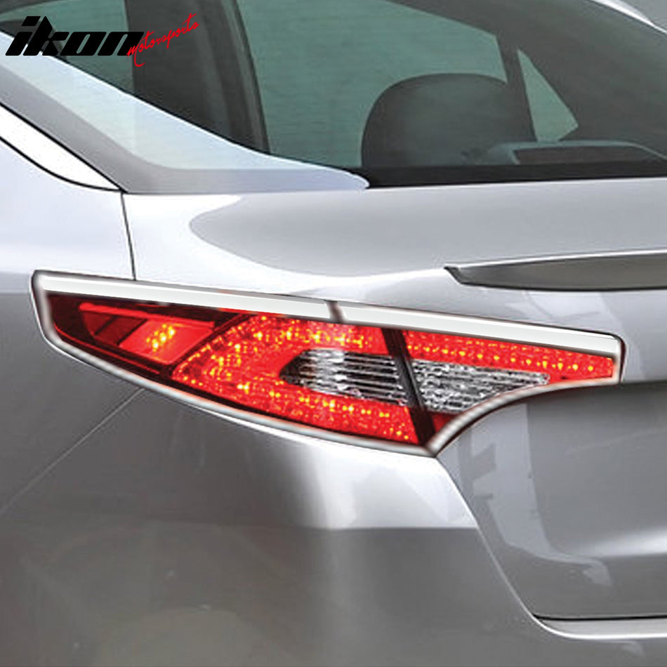 2011-2013 Kia Optima Chrome 4PCS Rear Tail Lights Bezel Covers Kit ABS