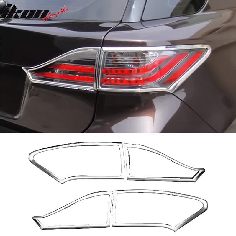 2011-2013 Lexus CT200h Chrome 4PCS Rear Tail Lights Bezel Covers ABS