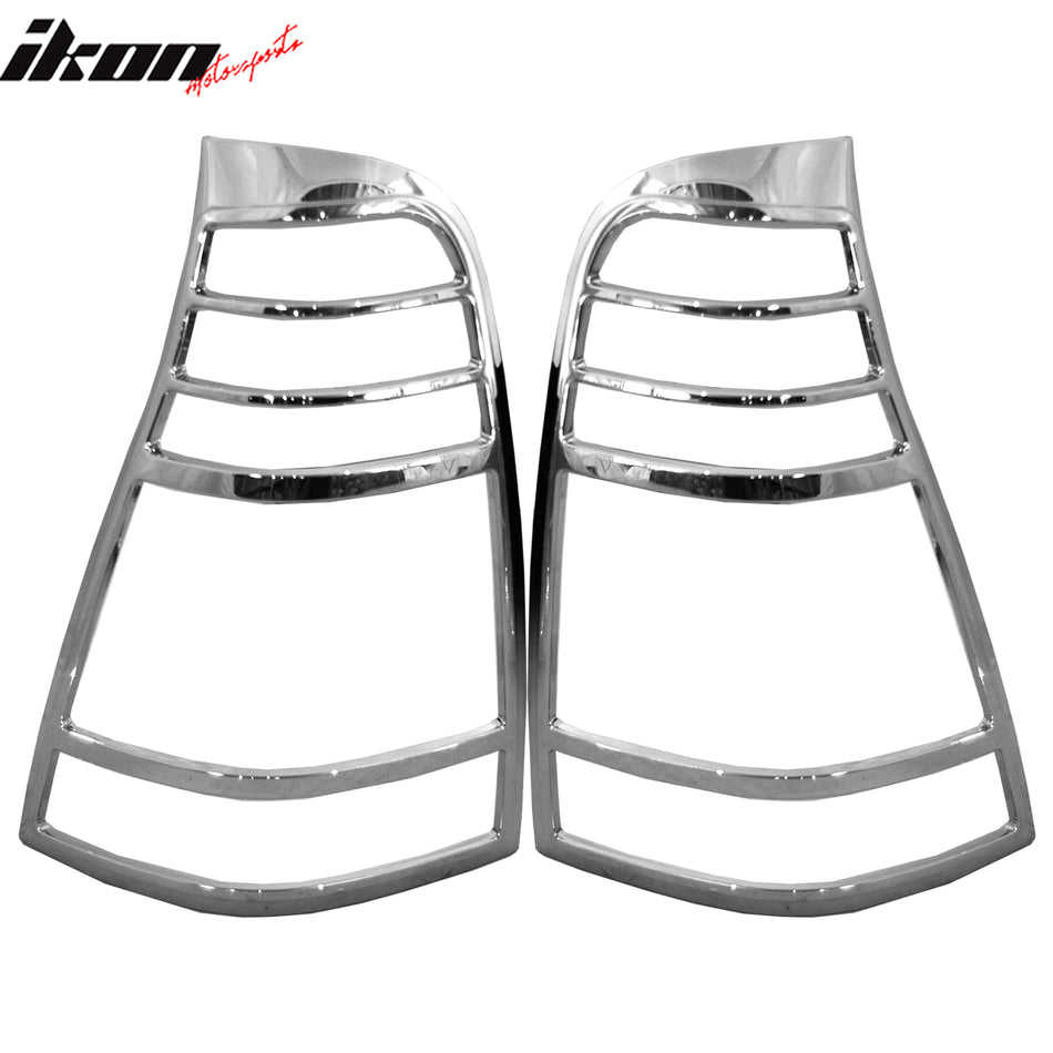 2003-2009 Toyota 4Runner 2PC Tail Light Lamps Bezels Cover Chrome ABS