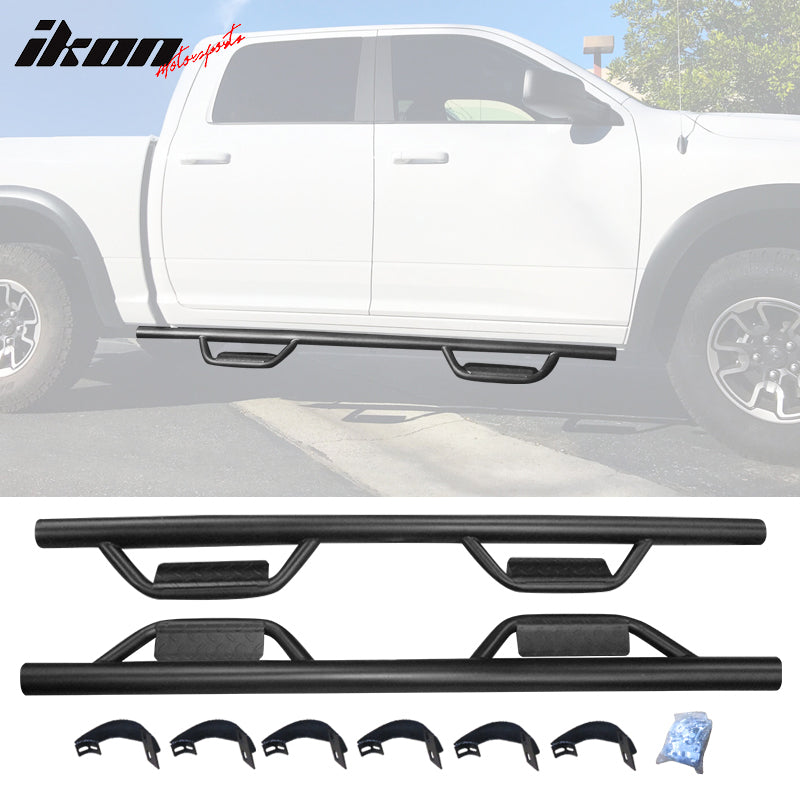 2009-2018 Dodge Ram 1500 2500 Quad Cab Black Running Boards Nerf Bars