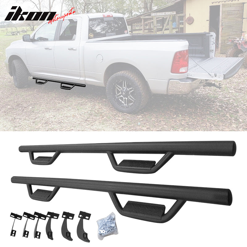 2009-2018 Dodge Ram 1500 Crew Cab Black Running Boards Side Step Bars