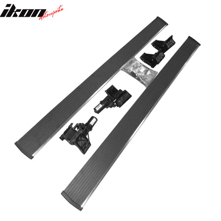 IKON MOTORSPORTS, Running Boards Compatible With 2015-2020 Ford F-150, Black Side Drop Step Nerf Bars FL3Z-16450-FB FL3Z-16450-EB FL3Z-16450-DD FL3Z-16450-PB FL3Z-16450-NC, 2016 2017 2018 2019