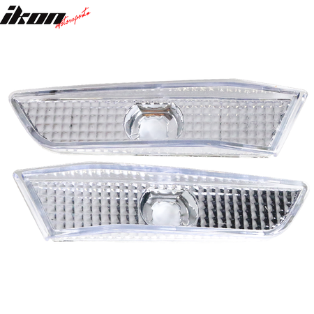 Fits 03-07 Infiniti G35 2DR Coupe Clear Lens Side Marker Bumper Lights Lamp Pair