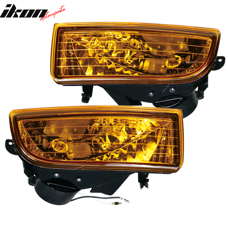 Fits 97-01 Honda Prelude JDM Yellow Lens Aluminum Housing Fog Lights Lamps Pair