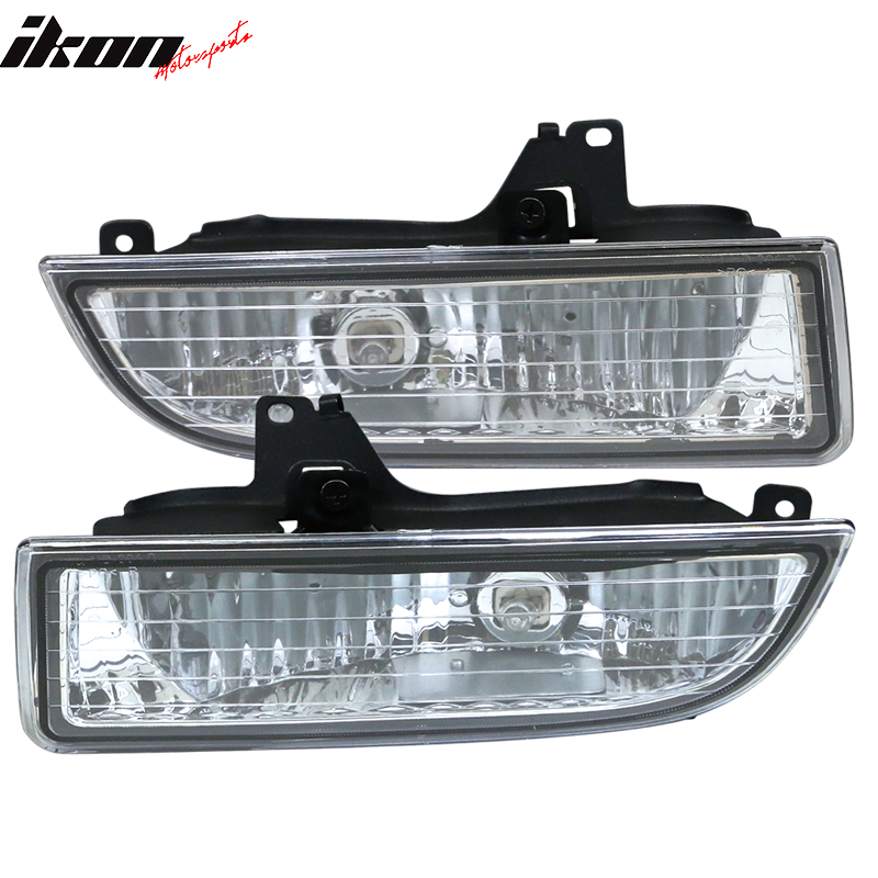 Fits 97-01 Honda Prelude 2PCS Front Bumper Fog Lights Lamp Clear Lens W/Wiring