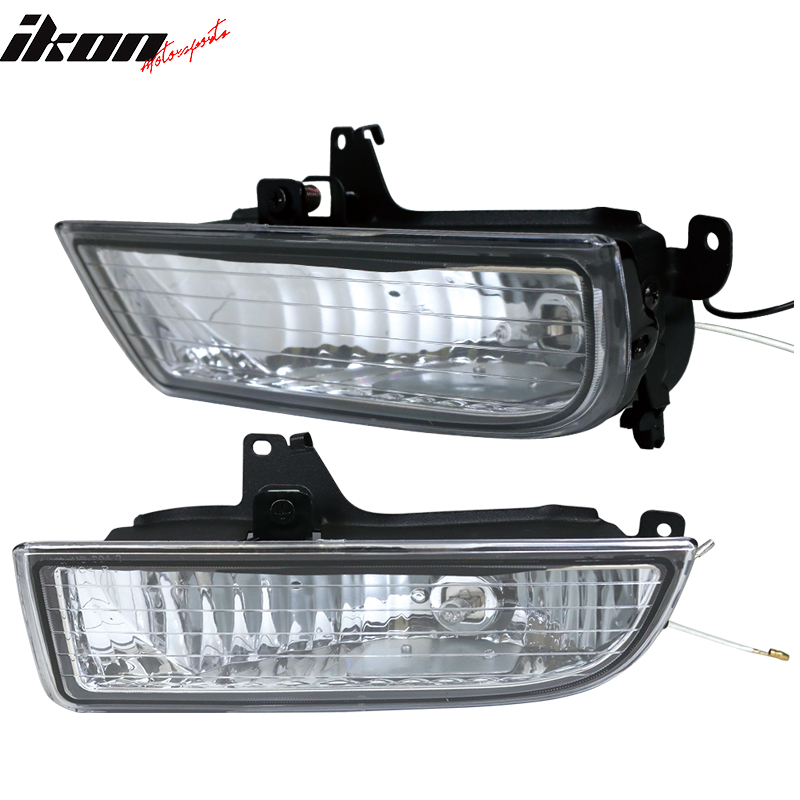 Fits 97-01 Honda Prelude 2PCS Front Bumper Fog Lights Lamp Clear Lens W/Wiring