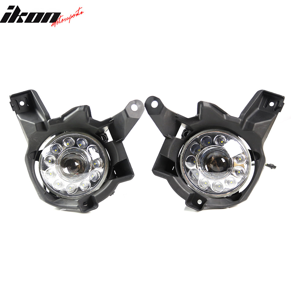 2013-2015 Toyota RAV-4 Halo Projector Clear Front Fog Lights Lamp