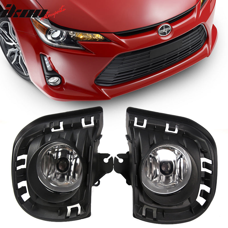 2014-2015 Scion tC Front Bumper Clear Fog Lights Lamps Left Right