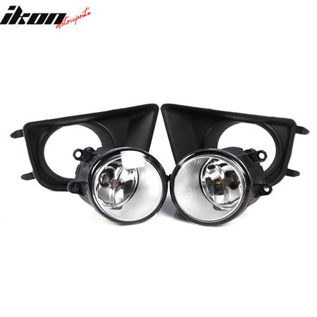 Fits 12-15 Toyota Tacoma 2PCS Front Bumper Fog Lights Lamp Kit W/Clear Lens