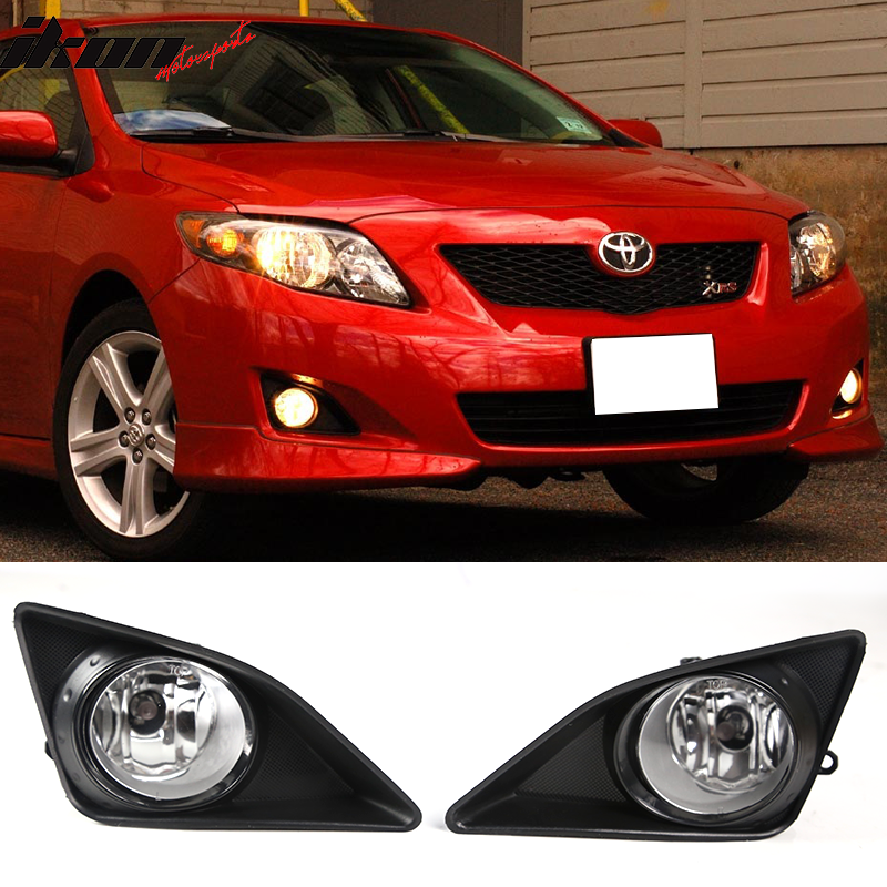 2009-2010 Toyota Corolla Clear Lens Pair Front Bumper Fog Light