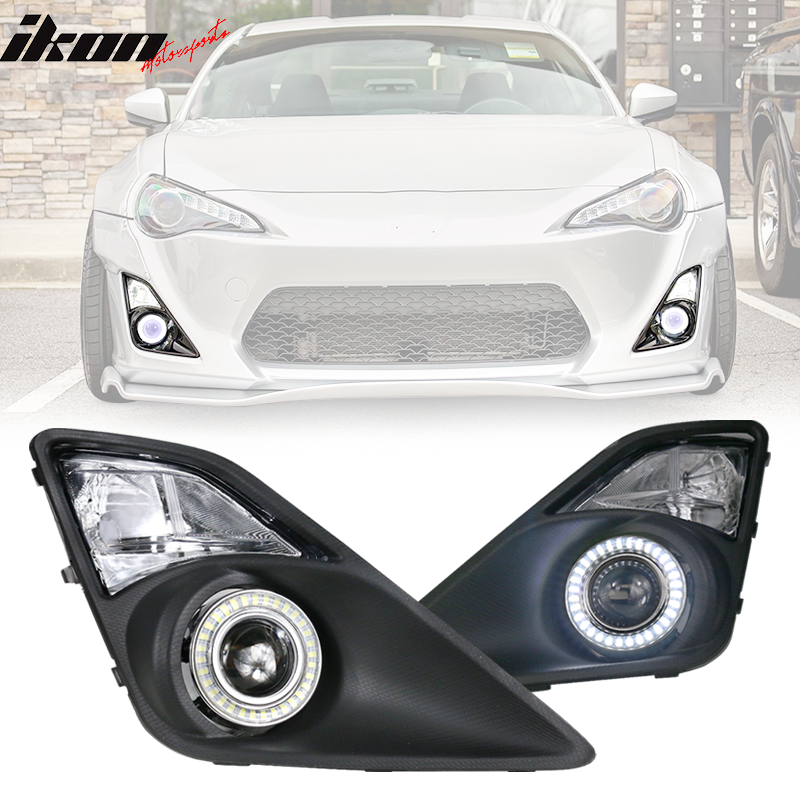 2013-2016 Scion FR-S 2PCS Projector Fog Lights Halo Turn Signals Bezel