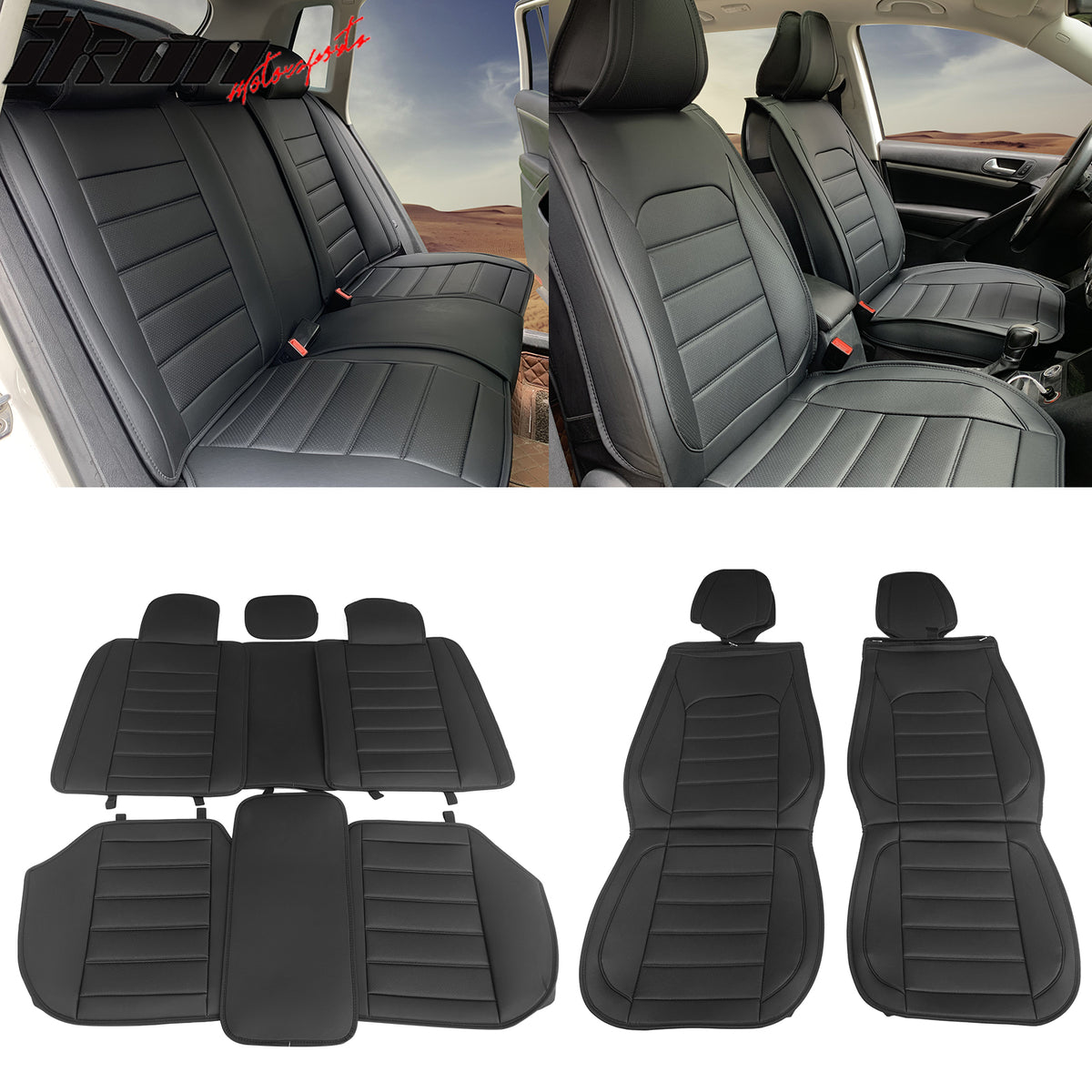 Fits Universal Car Seat Covers Cushion Protectors PU Leather 01 Style