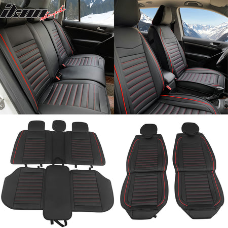 Fits Universal Car Seat Covers Cushion Protectors PU Leather - 02 Style