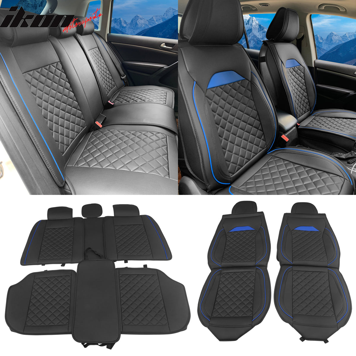 Universal Car Seat Cover Cushion Protector 03 Style PU Leather