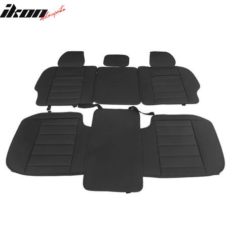 Fits 07-23 Silverado 1500 2500/3500HD Seat Covers PU Leather 5 Seats Set