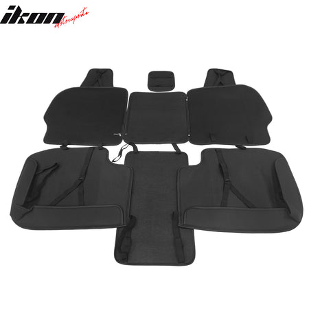 Fits 07-23 Silverado 1500 2500/3500HD Seat Covers PU Leather 5 Seats Set