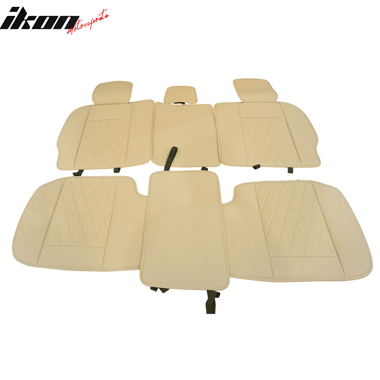 For 09-23 Dodge Ram 1500 2500 3500 Seat Covers PU Leather 5-Seat Bench Pad