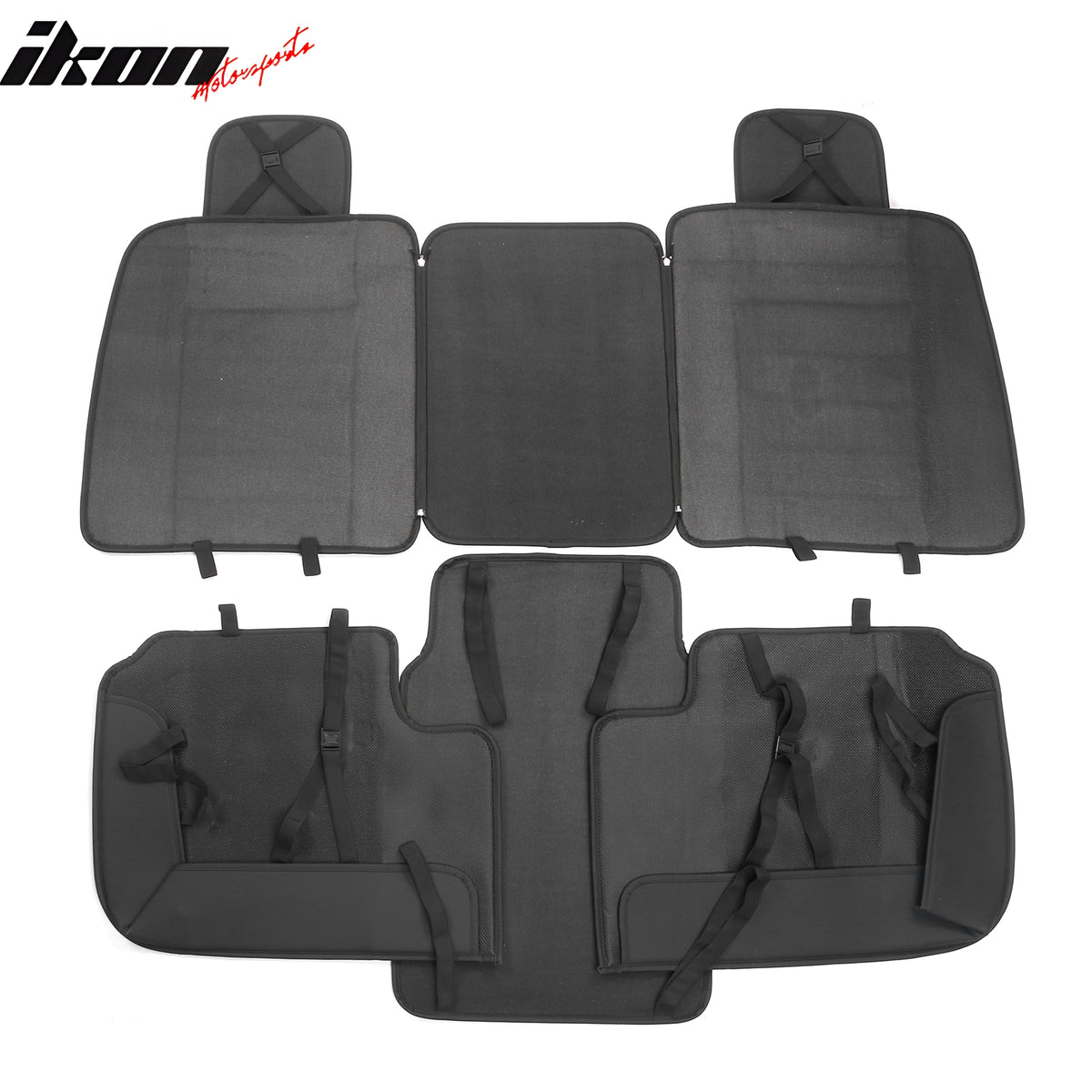 For 09-23 Ford F150 Crew Cab Pickup Seat Covers PU Leather 5 Seats - Black&Brown