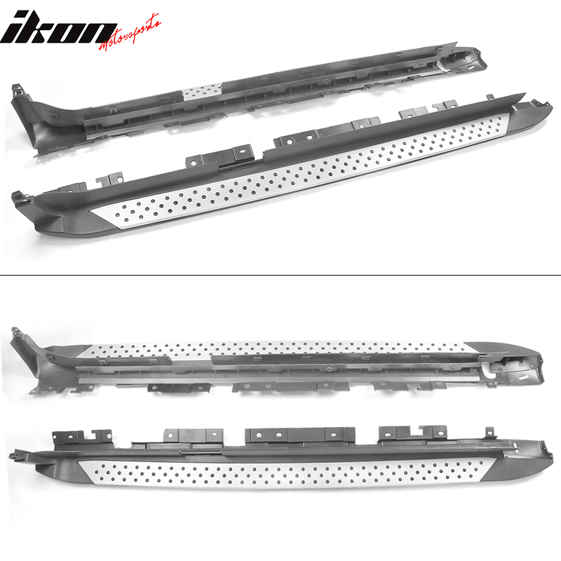 IKON MOTORSPORTS Side Step Bars Compatible With 2011-2017 BMW X3, Polish Aluminum Running Board Bar Foot Pedal