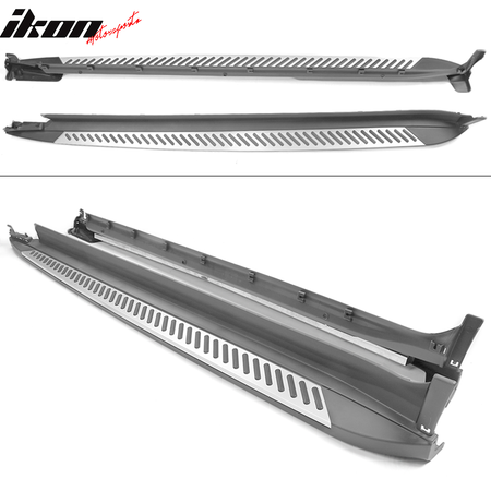 IKON MOTORSPORTS Running Boards Compatible with 2018-2024 BMW X3, Polish Aluminum Side Step Rail Nerf Bars